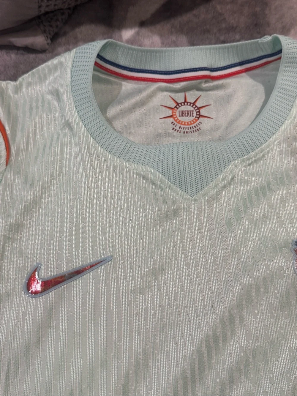 Nike men’s ' France Football Crest Short-Sleeve Top - Mint Green